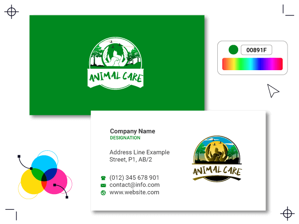 animal business card maker