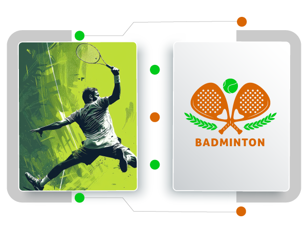 criador de logotipo de badminton