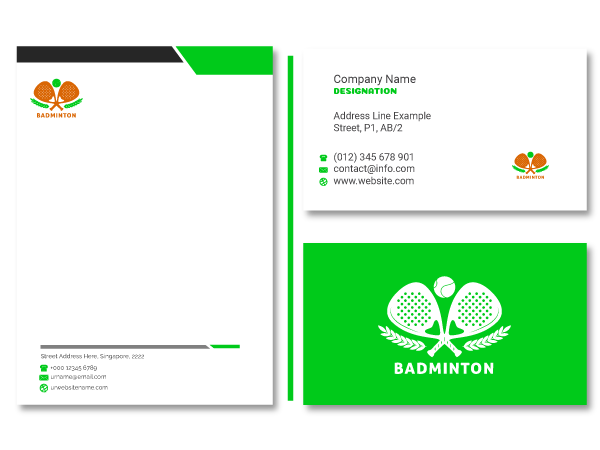 Criador de logotipo de badminton