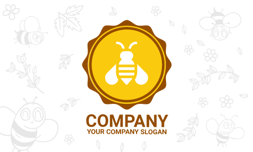 design de logotipo de abelha