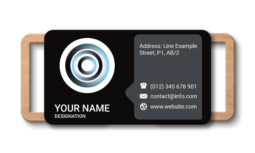 black business card