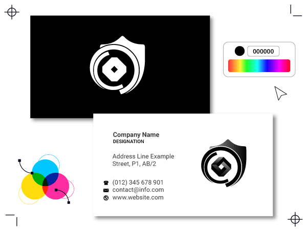 black visiting card