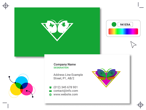 butterfly visiting card design