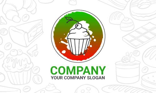 diseño de logotipo de pastel