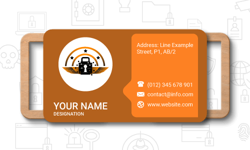 computer security business card design