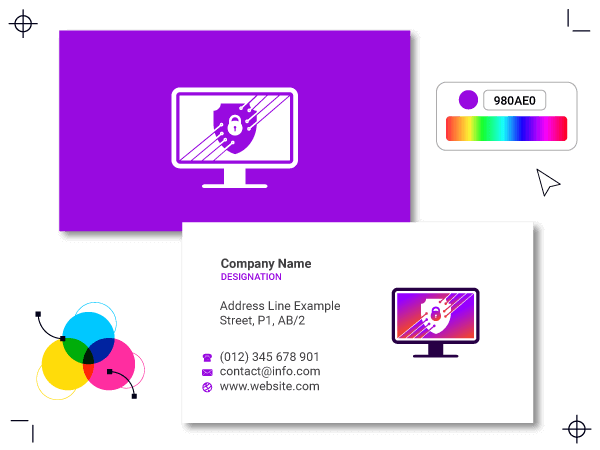 computer security visiting card design