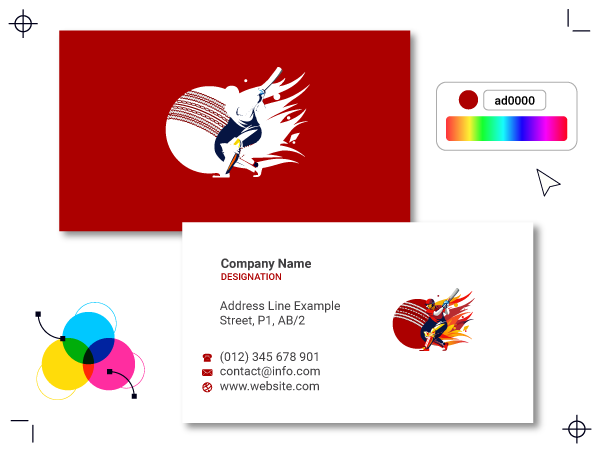 Cricket Visiting Card Design