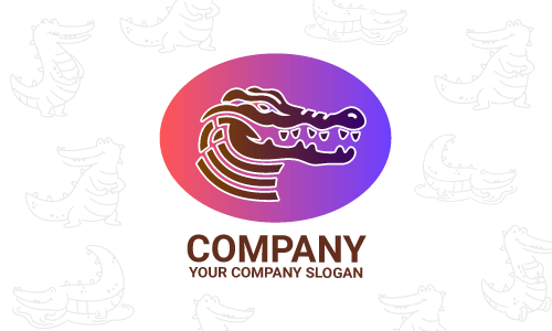 Logotipo de crocodilo desenhado