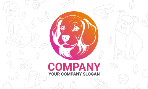 design de logotipo de cachorro