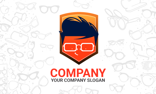 design de logotipo de óculos