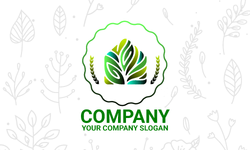 design de logotipo de vegetação