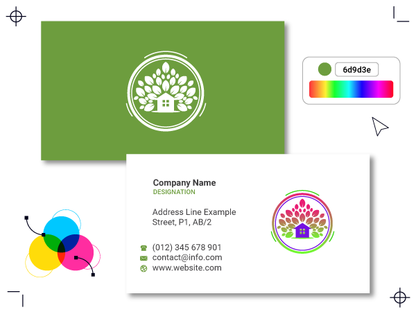 Greenery Visiting Card Design