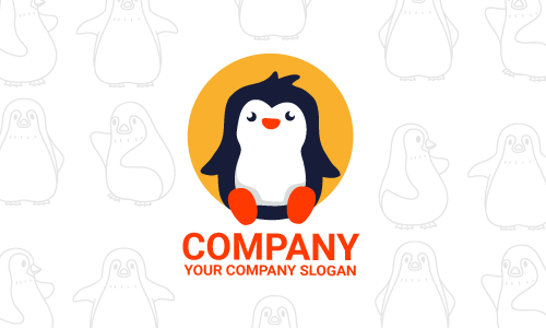 Diseño de logotipo de pingüino