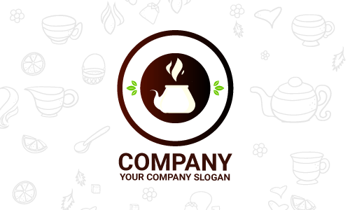 diseño de logotipo de té