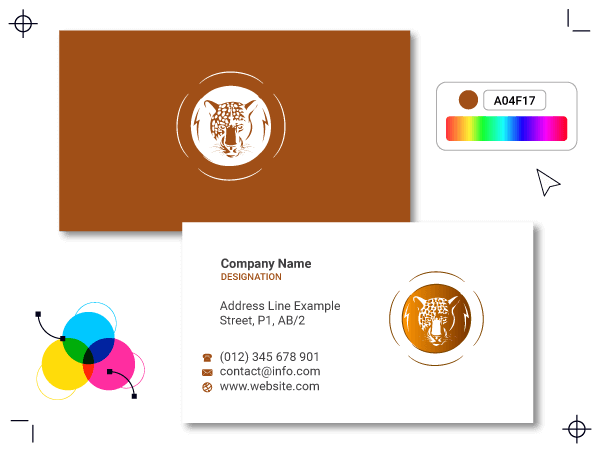 tiger visiting card design