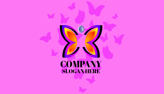 Abstract Butterfly Business Card