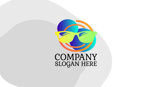 Kartu Nama Desain Kacamata Abstrak