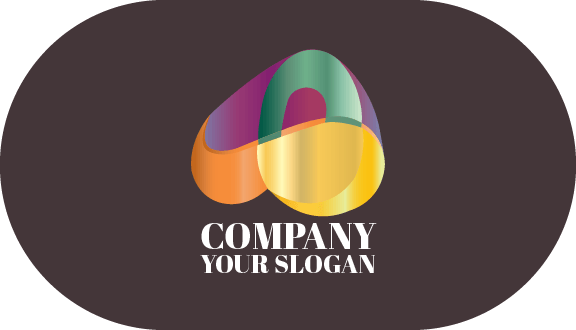 Cartão De Visita Coração Abstrato