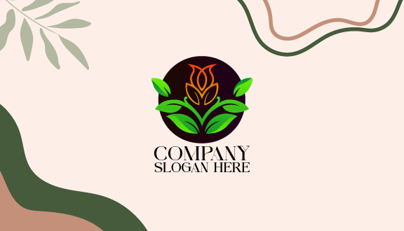 Aesthetic Natural Leaves Business Card