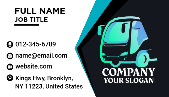 Air Conditioning Bus Business Card