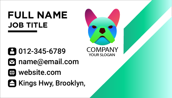 Angry Bulldog Pet Business Card