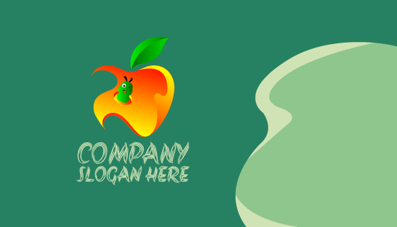 Biglietto Da Visita Verme Verde Mela