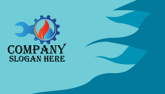 Cartão De Visita Industrial Aqua Fire