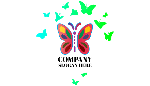 Artistic Butterfly Online Business Card