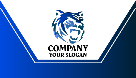 Artistic Tiger Mascot Business Card