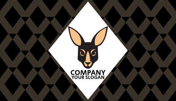 Big Eyes Kangaroo Business Card