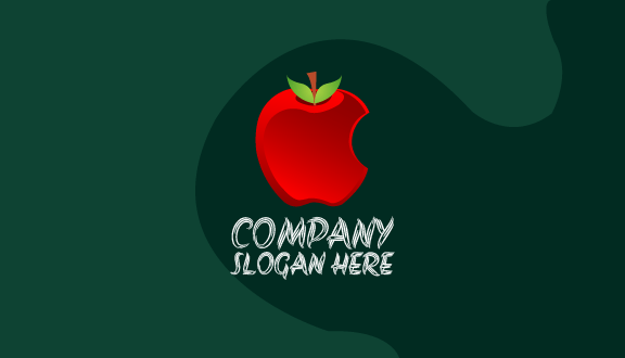 Biglietto Da Visita Mela Rossa Morsicata