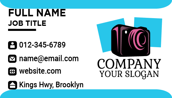 Black Camera Photography Business Card