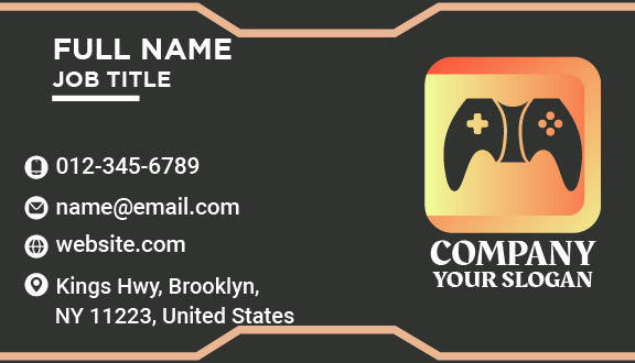 Black Computer Games Business Card