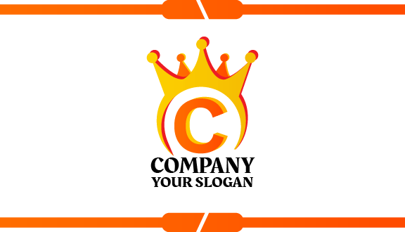 Black Typeface Crown Business Card