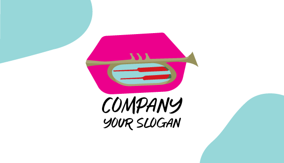 Blasting Trumpet Music Business Card