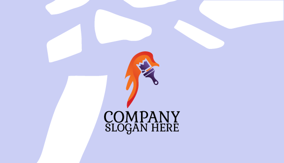 Blue Brush Artist Business Card