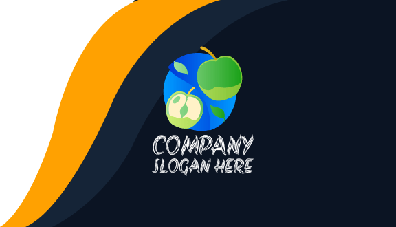 Biglietto Da Visita Mela Cerchio Blu