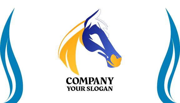 Blue Faced Horse Business Card