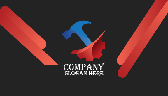 Cartão De Visita Industrial Blue Hammer