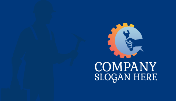 Blue Handyman Business Card