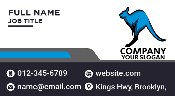 Blue Kangaroo Business Card