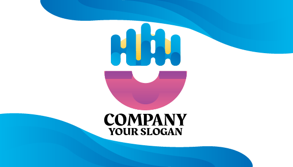 Blue Musical Notes Dj Business Card