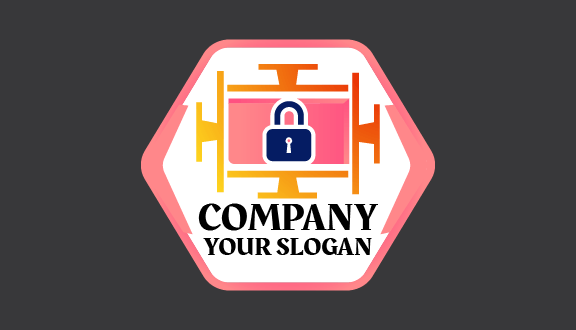 Cartão De Segurança De Segurança Informática Azul-padlock