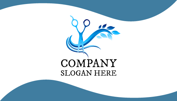 Blue Scissors Salon Business Card