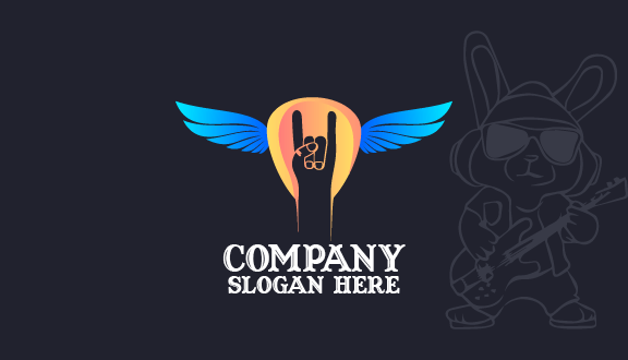 Blue Wing Band Business Card