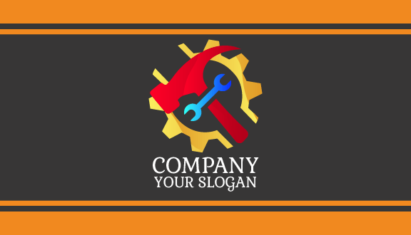 Blue Wrench Maintenance Business Card