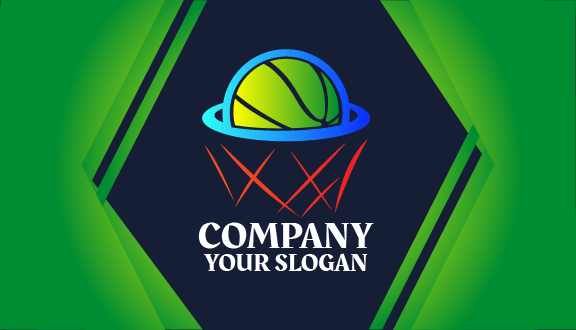 Biglietto Da Visita Con Pallone Da Basket Rimbalzante