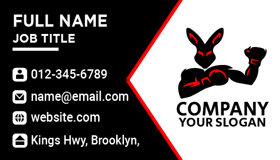 Boxing Kangaroo Business Card