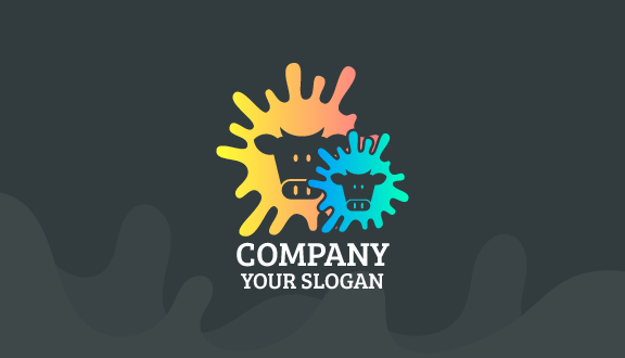 Bright Dairy Blobs Business Card