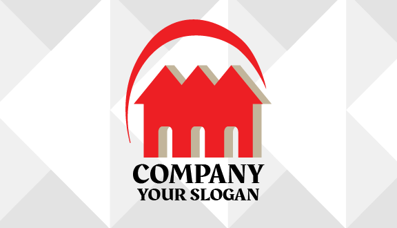 Bright Red Architect Business Card